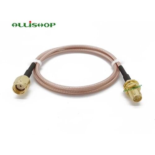 1/3/5/8/10M RP SMA Jack to RP SMA Plug RG316D Double Shield Silver Wire Extension Coaxial Cable