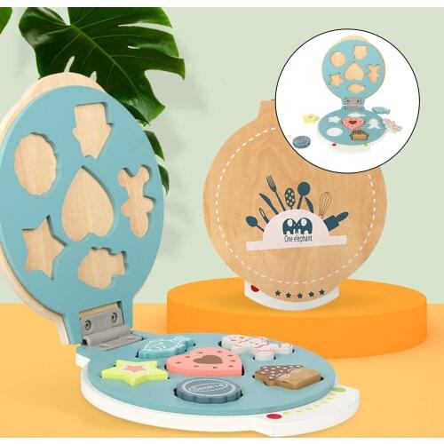 1 Set Mini Waffle Maker Toy Miniature Waffle Maker Food Pretend Play Pretend Play Kitchen Set DIY Play Kitchen Toy