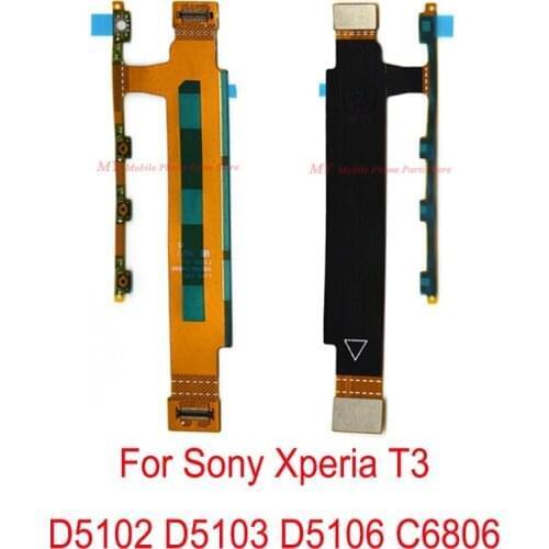 10 PCS Power And Volume Flex Cable For Sony Xperia T3 D5102 D5103 D5106 C6806 Power Volume Switch Flex Cable Repair Parts