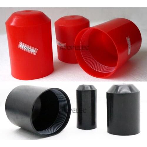 13*30 Adhesive Glue Lined 2:1 Heat Shrink End Caps Diameter_13mm * Length_30mm Black/Red