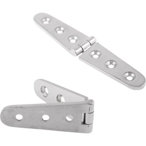 2 Pieces Stainless Steel Marine Boat Casting Long Strap Hinge Cabin Hardware