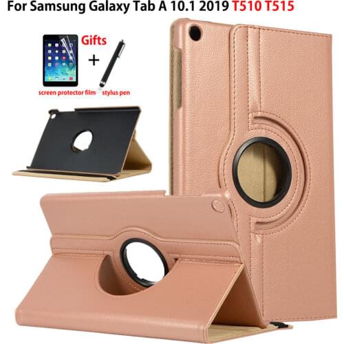 360 Degree Rotating Case For Samsung Galaxy Tab A 10.1 2019 T510 T515 SM-T510 SM-T515 Cover Funda Tablet Stand Shell +gifts