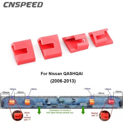 4PCS Car Rear Boot Handle Tailgate Repair Clips designed For Nissan QASHQAI 2006-2013 Auto Fastener & Clip Repair Clips Trim
