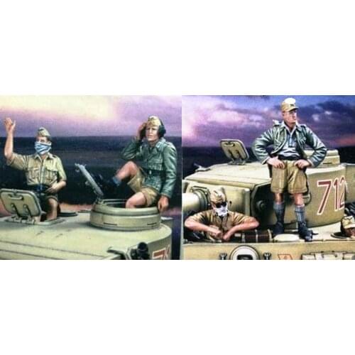 5 German soldiers in World War II need to assemble and paint by themselves 1:35