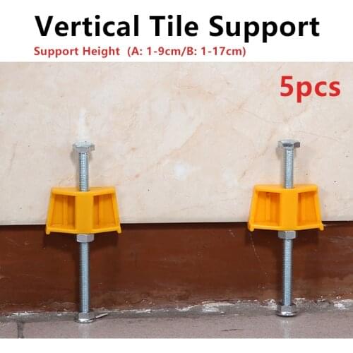 5pcs Manual Tile Leveling System Vertical Support Ceramic Floor Wall Construction Adjustment Tools Reusable Wall Tile Locator
