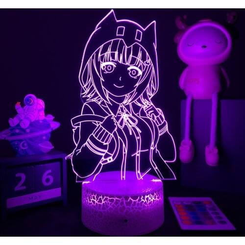 Anime Danganronpa 3D LED Lamp Nagito Komaeda Chiaki Nanami Figure For Kids Manga Gifts Bedroom Decor Bedside Lamp Nightlight