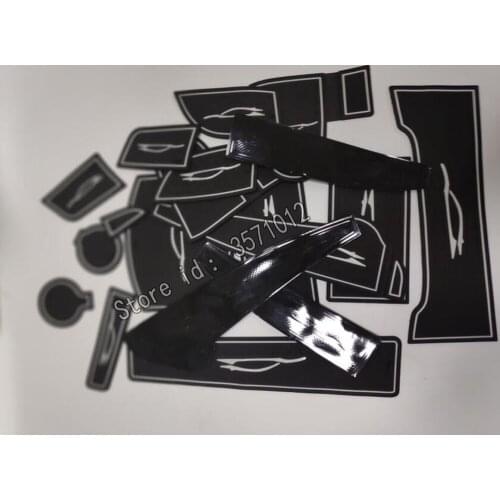 Car Groove Gate Slot Armrest Storage Rubber Non-Slip Mats Mat Door Pad Cup For Hyundai Kona Encino Kauai 2017 2018 2019 2020