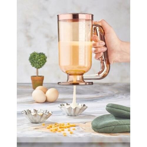 Pancake Cupcakes Batter Dispenser Waffle Cake Dough Funnel Cream Separator Measuring Cup Doser Valve Baking Tools Muffins Pourer