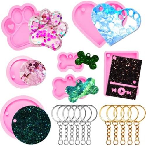 Diy Crystal Epoxy Silicone Mold Dog Tag Mp3 Music Player Mold Keychain Pendant Necklace Jewelry Making Tools