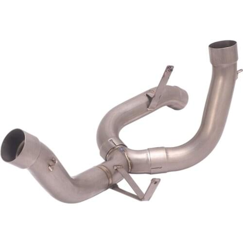 For Ducati Multistrada 1200 S Sport/Touring 2010-2014 Exhaust Pipe Motorcycle Middle Link Pipe Titanium Alloy Delete Catalyst