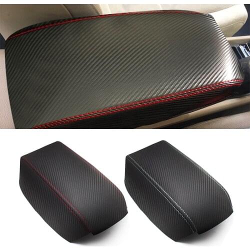 For Honda Civic 8th Gen Sedan 2006 - 2011 Carbon Texture Microfiber Leather Car Interior Center Armrest Box Cover Sticker Trim