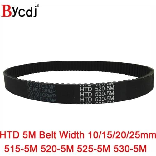 Arc HTD 5M Timing belt C=515/520/525/530 width10/15/20/25mm Teeth 103/104/105/106 synchronous Belt 515-5M 520-5M 525-5M 530-5M
