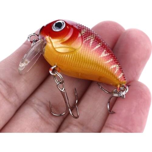 HENGJIA 1PCS Crankbait Fishing Tackle 4.5CM 7G Hard Mini Bait Fishing Lures Artificial Crank Bass Bait