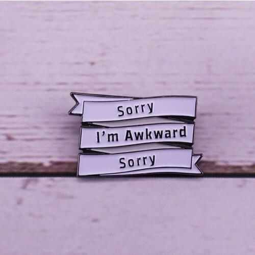 Introvert Enamel Pin socially awkward lapel pin