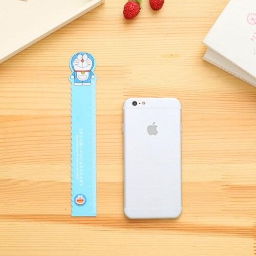 DL Creative stationery cartoon magnetic tape cartoon animal grey cat learning office flexible magnet 15CM ruler educational