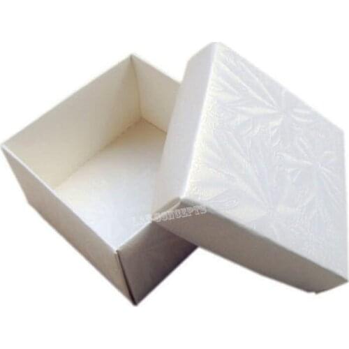 DIY Cardpaper Square Candy Box Cardboard Favors Box for wedding party baby shower - 6.5x6.5x3.8cm white 120pcs/lot free shipping