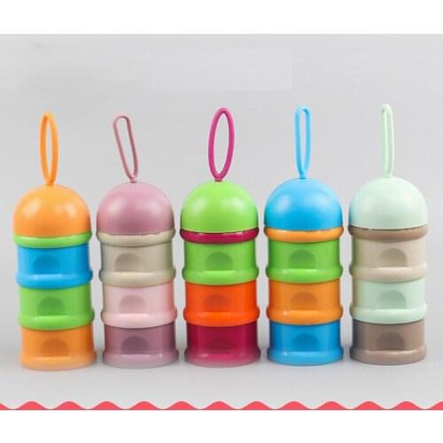 3 Layer Frog Style Portable Baby Food Storage Box Essential Cereal Cartoon Milk Powder Boxes Toddle Kids Formula Milk Container