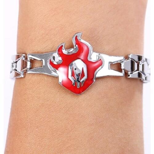 MOSU Hot Anime Bleach Alloy Bracelets Rotation Fire Logo bracelet Cosplay Accessories Metal Bangle Drop-shipping