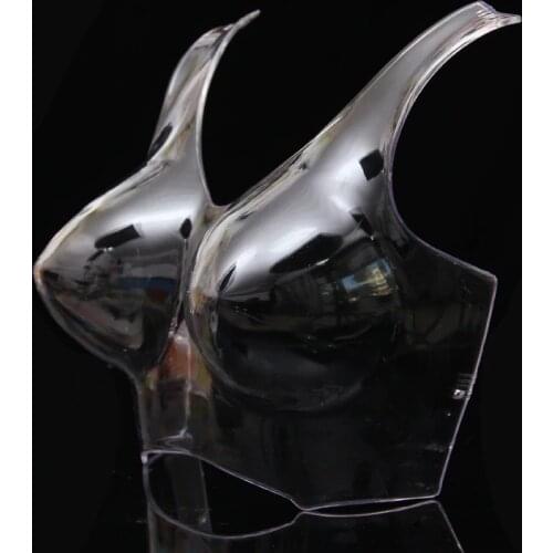 Transparent plastic half body mannequin for bra, female torso mannequin for underwear display,mannequin for clothes