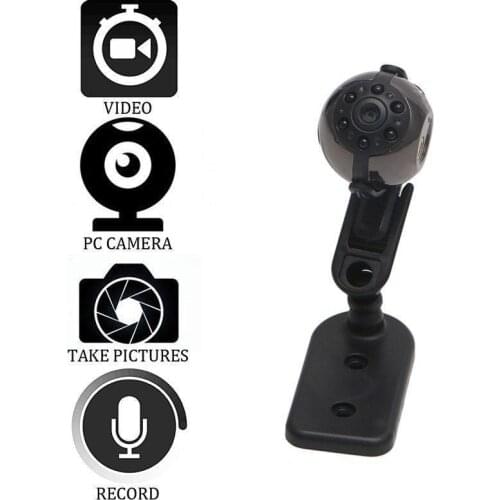 1080P Mini Camera 360 Degree Rotation Clip Infrared Night