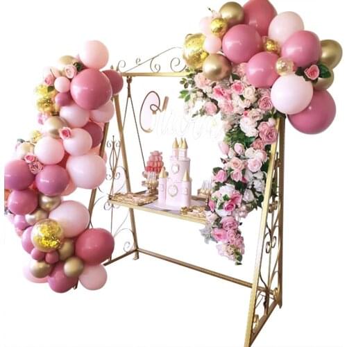 New Pastel Global Baby Pink Peach Macaron Balloon Garland Arch Wedding Baby Shower Party Backdrop Tape Wall Balloons Decor
