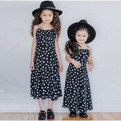 2020 New Arrival Girls Fashion Dress Love Suspenders Dress Childrens Clothing Ins Style