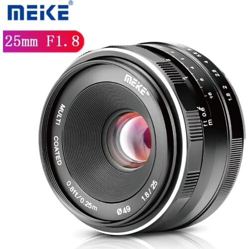Meike 25mm F1.8 APS-C Lens Wide Angle Manual Focus For SONY E Mount Fujifilm X Panasonic Olympus M4/3 Camera A7 A7RIII