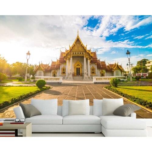 Papel de parede Blue Sky Marble Temple 3d wallpaper,living room tv sofa wall bedroom wall papers home decor restaurant mural