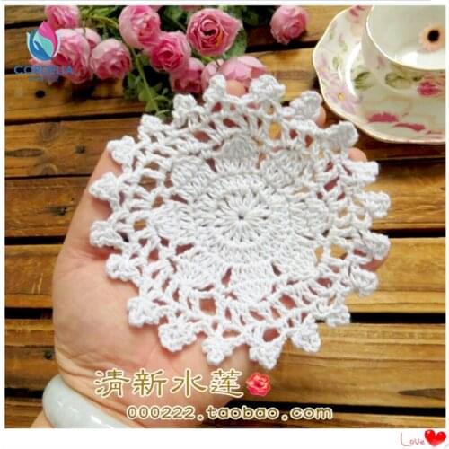50 pcs 11 cm round beautiful shabby chic wedding cotton trivet as hot under below as novelty household for kitchen decoration