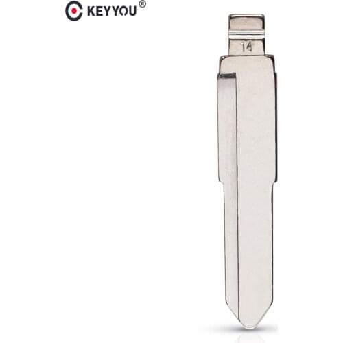 KEYYOU 10X KD#14 KD Remote Uncut Blank Metal Blade Type #14 for Isuzu For Mazda Replacement Car Key Blade