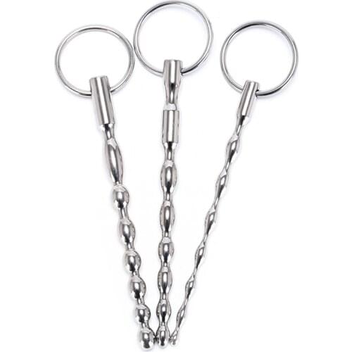 S/M/L Size Stainless Steel Urethral Plug Sound Urethra Vibrators Dilators Prince Wand Penis Insert Sex Toys