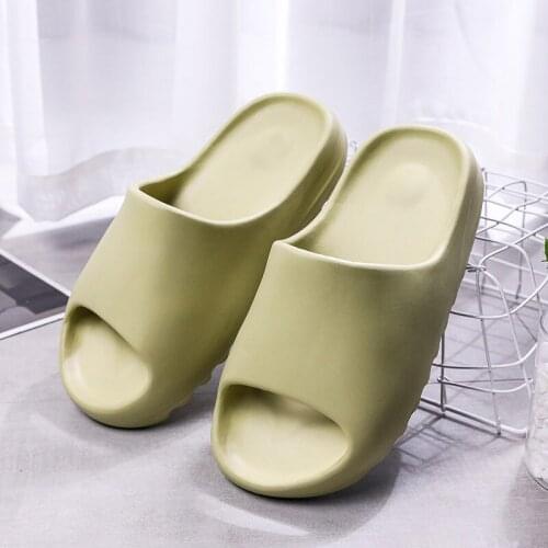 Couple Home Soft Slippers Thick Sole Non-slip EVA Indoor Shoes Flat Slides Men Women Beach Ourdoor Light Flip Flops Plus Size 45