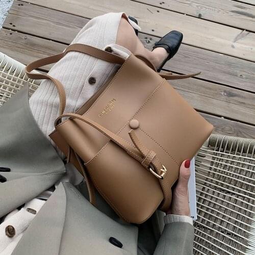 Casaul Buckets Bag For Women Designer Shoulder Bags Luxury Soft Leather Crossbody Bag Large Capacity Tote Ladies Big Purses