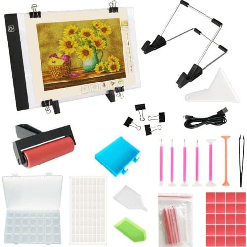 A4 LED panel diamond painting light board kit, USB powered diamond painting tool for painting and drawing