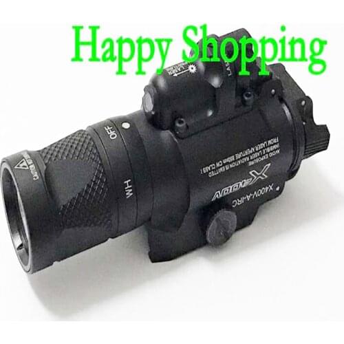 Tactical SF X400V-IR LED White Light and IR Output X400V Hunting Weapon Light With Red Laser Sight Gun Flashlight For Hunting
