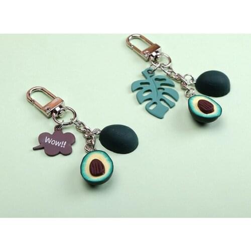 Creative Apple headset pendant avocado keychain unisex ins online celebrity avocado