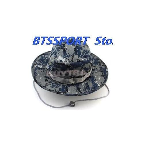 Outdoor Canvas Cap Military Sun Hats Summer Men Women Camouflage Bucket Hat With String Fisherman Cap