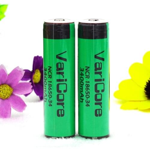 2PCS VariCore Protected Original Rechargeable Li-lon battery 18650 NCR18650-34 3400mah with PCB 3.7V For Flashlight batteries
