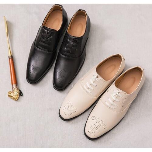 Leather high-quality 2019 autumn and winter comfortable formal dress fashion simple casual business leather shoes large size 48