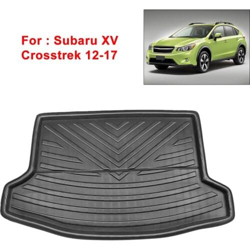 X AUTOHAUX Black Car Rear Trunk Floor Mat Cargo Boot Liner Carpet Tray for Subaru XV XV Crosstrek Outback Forester 2009-2017