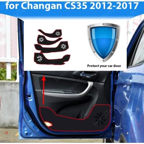 Protective Mat Side edge cover Protection Carpet Accessories Car Door Anti Kick Pad Sticker for Changan CS35 2012-2017