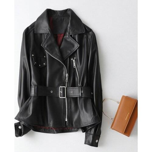 Leather Jacket Autumn Winter Jacket Women Clothes 2020 Genuine Sheepskin Coat Female Bomber Jackets Veste Femme KQN69115