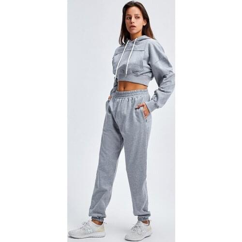 2021 Women 2 Pieces Sports Set Solid Tracksuit Home Casual Sweatshirts Pullover Hoodies Pants Suit Sweatpants Trousers Outfits