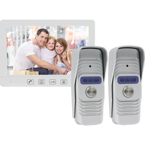 ZHUDELE Video Intercom Doorpbell 10" TFT 1 Monitor Video Door Phone Intercom System Night Vision CCD Outdoor Camera Home Sucuriy