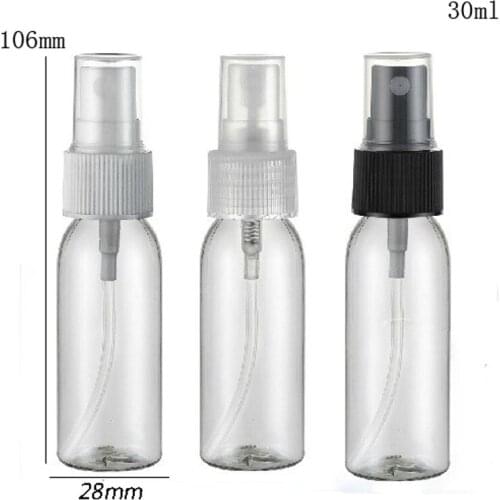 100 x 30ml New Fashion Clear Travel Plastic Perfume Bottle 30cc Mist Sprayer Plastic Atomizer 1oz Mini Fragrance container