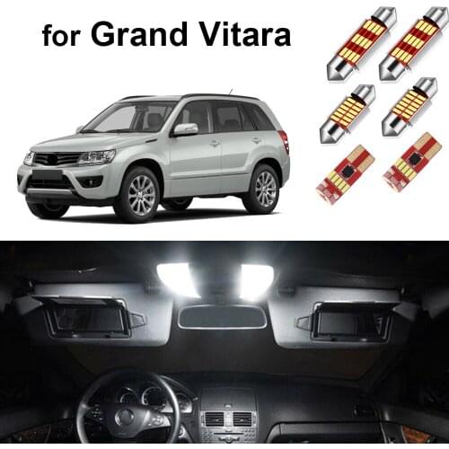12Pcs Canbus LED Interior Light Kit For Suzuki Grand Vitara 2006-2013 Dome Map Trunk Door Light No Error