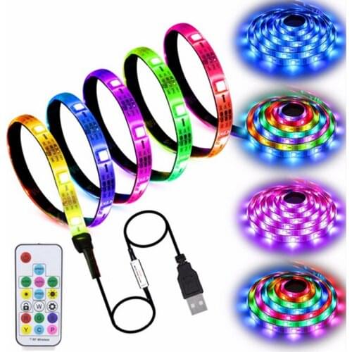 DC 5V WS2812B Full Color SMD 5050 RGB LED Strip 30/60/144LEDs/m Pixel LED Strip Lights Black/White PCB 0.5M/1M/2M/3M/4M/5M