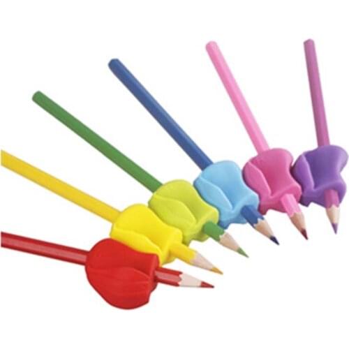 6pcs/lot Children Writing Pencil Pen Holder Kids Learning Practise Silicone Pen Grips Posture Correction Device for Students