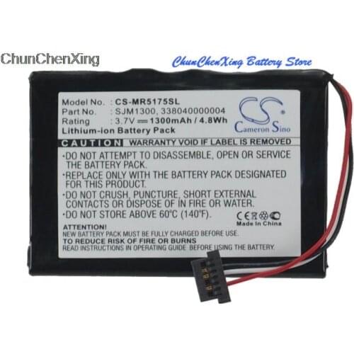 Cameron Sino 1300mAh Battery 338040000004, SJM1300 for Magellan RoadMate 5175-LM, 5175TLM