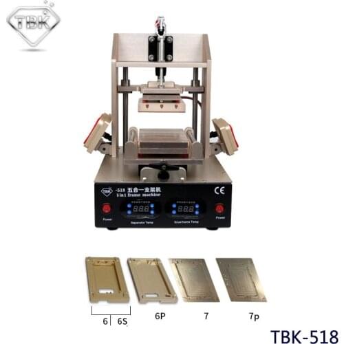 TBK-518 5in1 LCD Refurbish Machine Middle Bezel Separator/Frame Laminating Machine/Vacuum LCD Separator/Glue Remover / Preheater